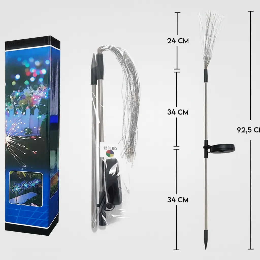 Luces Solares Tipo Fuegos Artificiales (PACK 4 UNIDADES)✨🎆 – Iluminación Exterior 🌙🏡 – Transforma Tu Patio 🌿✨ en un Punto de Encuentro 🤝 Este Verano ☀️🌴