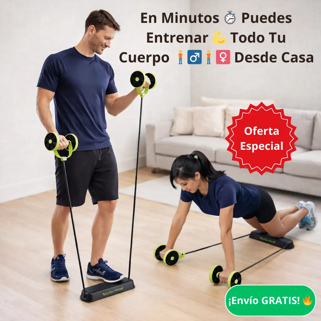 Equipo de Ejercicio Multifuncional 🏋️‍♂️ – Entrena Todo el Cuerpo 💪 – Mantente Activo 🔥 con Solo Minutos ⏱️ al Día