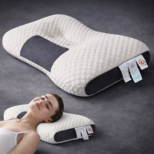 Almohada Ergonómica Cervical – Soporte de Cuello – Despierta con Menos Molestias Desde las Primeras Noches