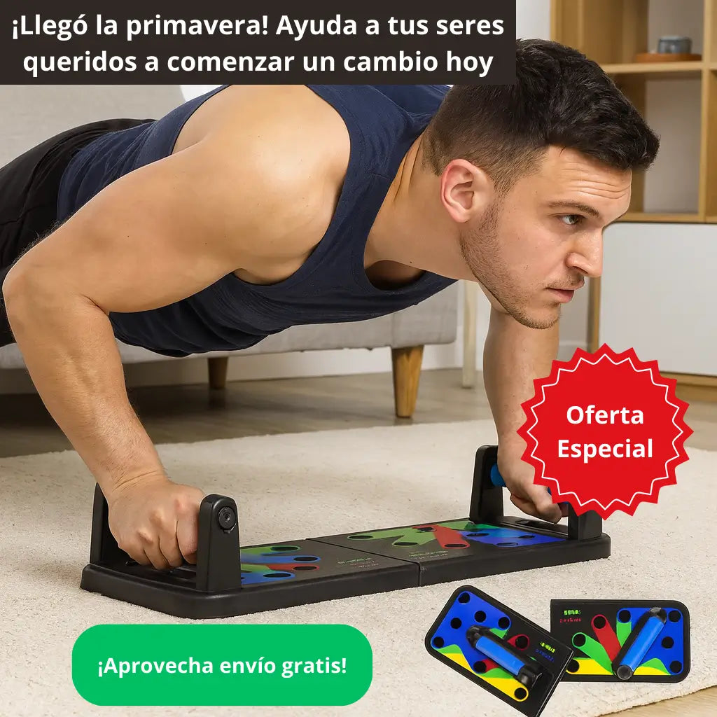 Tabla Push Up 💪🏻 ENTRENA TODO CUERPO EN CASA 🏋️‍♀️ Recupera tu Físico y Ahorra Tiempo y Dinero 💰