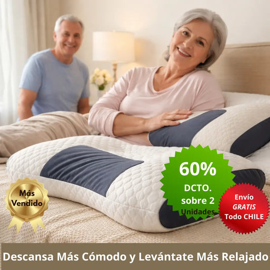 Almohada Ergonómica Cervical – Soporte de Cuello – Despierta con Menos Molestias Desde las Primeras Noches
